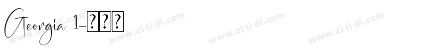Georgia 1字体转换